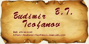 Budimir Teofanov vizit kartica